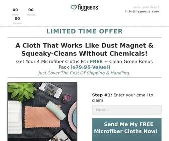 Hygeens.com(Free Microfiber Cloths Hygeens) Screenshot