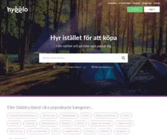 HYGglo.se(Hyr ut dina prylar och hyr av andra) Screenshot