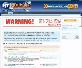 Hyipstalk.com(HYIP Investment Forum) Screenshot