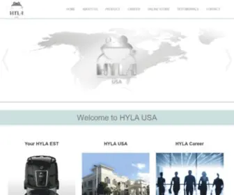 Hyla-US.com(Corporate Homepage of HYLA USA) Screenshot