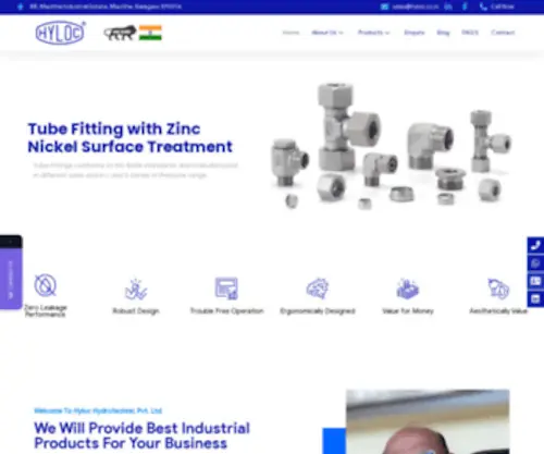 Hyloc.co.in(Hydraulic Manufacturers) Screenshot