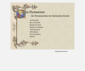 HYmnarium.de(Hymnarium Porta) Screenshot