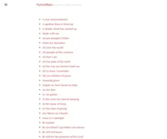 HYMNsrepo.com(A catholic hymn repository) Screenshot