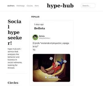 Hype-HUB.com(Social hype seeker) Screenshot