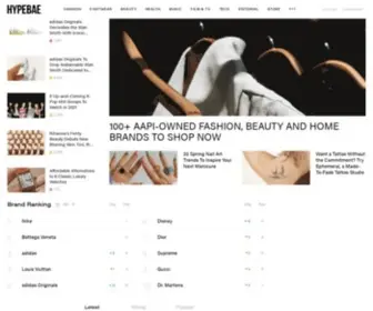 Hypebae.com(Fashion, Streetwear, Sneakers, Beauty for Women) Screenshot