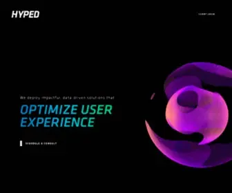 Hyped.com(HYPED is a digital technology company) Screenshot