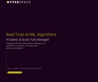 Hyper-Space.io(AI/ML Algorithms) Screenshot