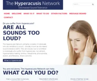 Hyperacusis.net(The Hyperacusis Network) Screenshot