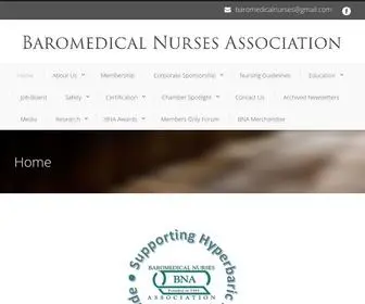 Hyperbaricnurses.org(Baromedical Nurses Association) Screenshot