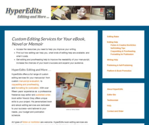 Hyperedits.com(Give Your Writing the Professional Treatment it Deserves) Screenshot