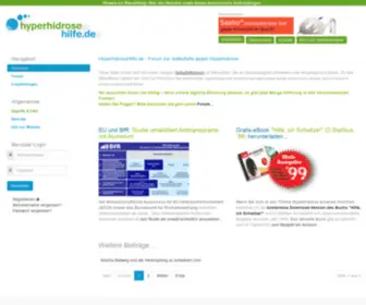 Hyperhidrosehilfe.de(Forum zur Selbsthilfe gegen Hyperhidrose) Screenshot