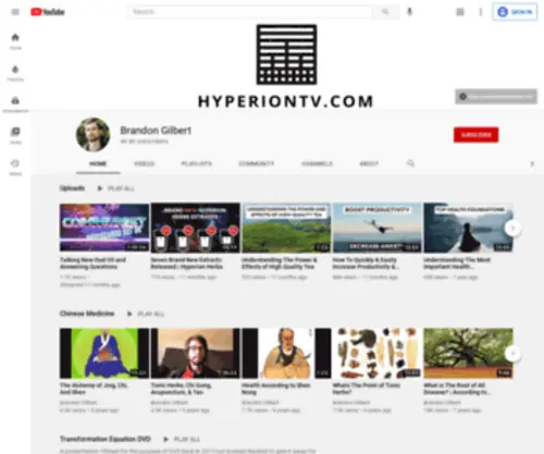 Hyperiontv.com(Brandon Gilbert) Screenshot