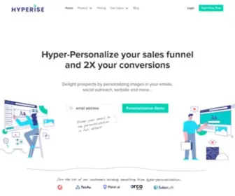 Hyperise.io(Increase Leaseweb USA Inc conversions across your Sales Funnel with images that personalize on the fly) Screenshot