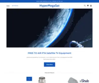 Hypermegasat.com(Free to Air FTA Satellite TV Equipment) Screenshot