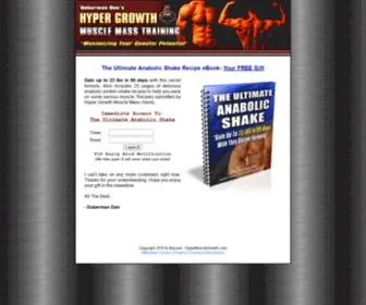 Hypermusclegrowth.com(Hyper Growth Muscle Mass Training) Screenshot