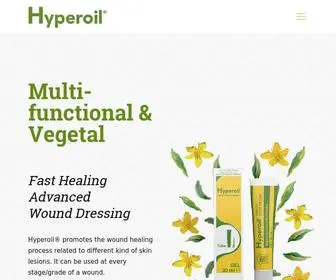 Hyperoil.com(Multi-functional & Vegetal Advanced Wound Dressing Hyperoil®) Screenshot