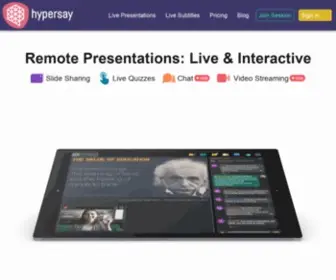 Hypersay.com(Event tech product family) Screenshot