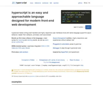 Hyperscript.org(///) Screenshot