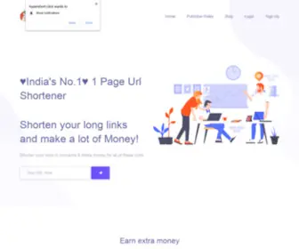 Hypershort.click(1 Page URL Shortner) Screenshot