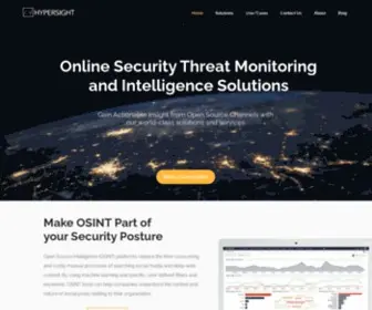 Hypersight.com(Open Source Intelligence) Screenshot