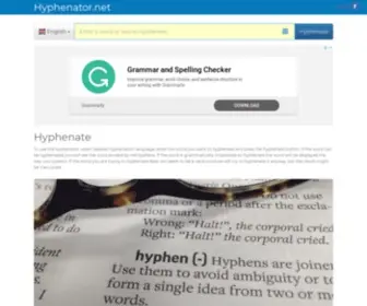 HYphenator.net(Use this online tool to find out where to put the punctuation marks. Our hyphenator) Screenshot