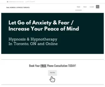 HYpnosis-Toronto.com(Hypnosis &amp; Hypnotherapy for Anxiety and Fear) Screenshot