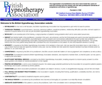 HYpnotherapy-Association.org(British Hypnotherapy Association) Screenshot