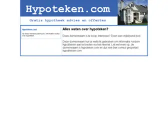 Hypoteken.com(Alles over hypoteken en gratis hypotheek offerte) Screenshot