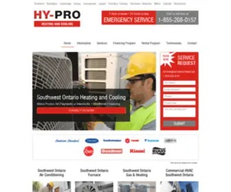 HYpro-Heatingandcool.ca(Hy Pro HVAC) Screenshot