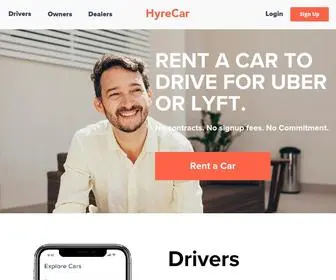 Hyrecar.com(Rent a Car to Drive for Uber and other On) Screenshot