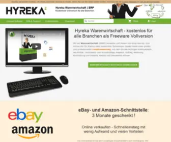 Hyreka.de(Die Hyreka Warenwirtschaft) Screenshot