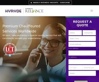 HYRyde.com(Luxury Global Chauffeur Services and Travel Solutions) Screenshot
