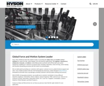 Hysonsolutions.com(Metal Forming Solutions) Screenshot