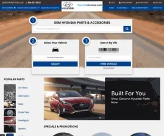 Hyundaiaccess.com(Save On Genuine Hyundai Parts Online) Screenshot