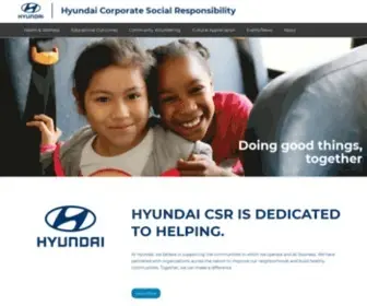 Hyundaicsr.com(Hyundai Corporate Social Responsibility) Screenshot