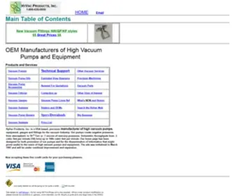 Hyvac.com(HyVac Main Index Page) Screenshot