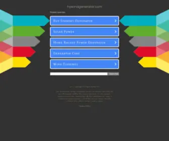 Hywindgenerator.com(SENWEI ENERGY TECHNOLOGY INC) Screenshot