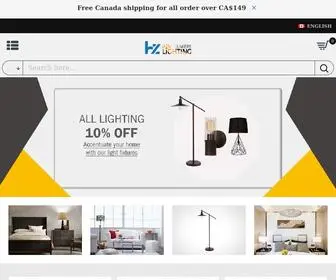 HYzlighting.ca(HYZ Lighting Online Store) Screenshot