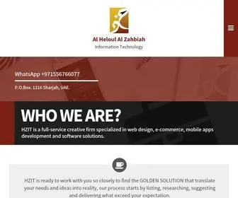 Hzit.ae(Al Heloul Al Zahbiah Information Technology) Screenshot