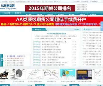 HZQHW.cn(杭州期货网为全国期货朋友提供最低手续费开户) Screenshot
