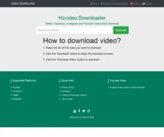 Hzvideo.net(YouTube,Facebook,Instagram,Twitter Video Download-Online Video Download Site) Screenshot