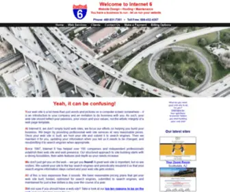 I-6.com(Web Site Design and Web Hosting by Internet 6) Screenshot