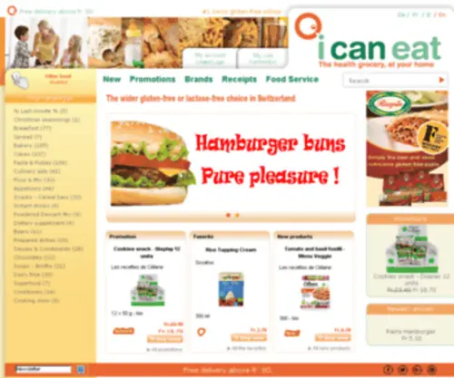 I-Can-EAT.ch(Gluten free and lactose free food products) Screenshot