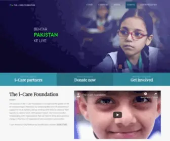 I-Care-Foundation.org(Front Page) Screenshot