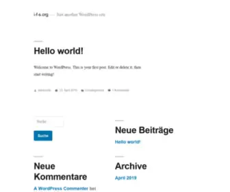 I-F-S.org(Just another WordPress site) Screenshot