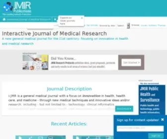 I-JMR.org(Interactive Journal of Medical Research) Screenshot