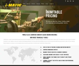 I-Matic.in(Concrete Block Making Machine Manufacturer) Screenshot
