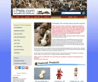 I-Pets.com(Wholesale USA rawhide chews and pet supplies) Screenshot
