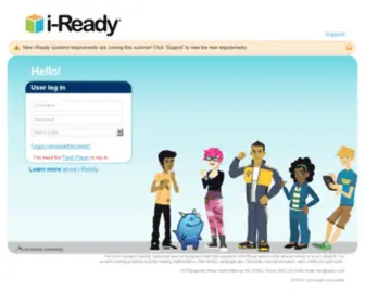 I-Ready.com(Log in to i) Screenshot