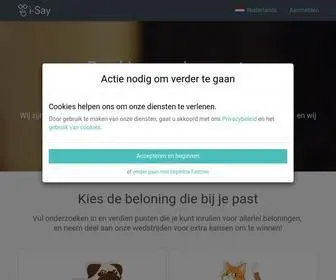 I-Say.com(Beïnvloed de toekomst) Screenshot